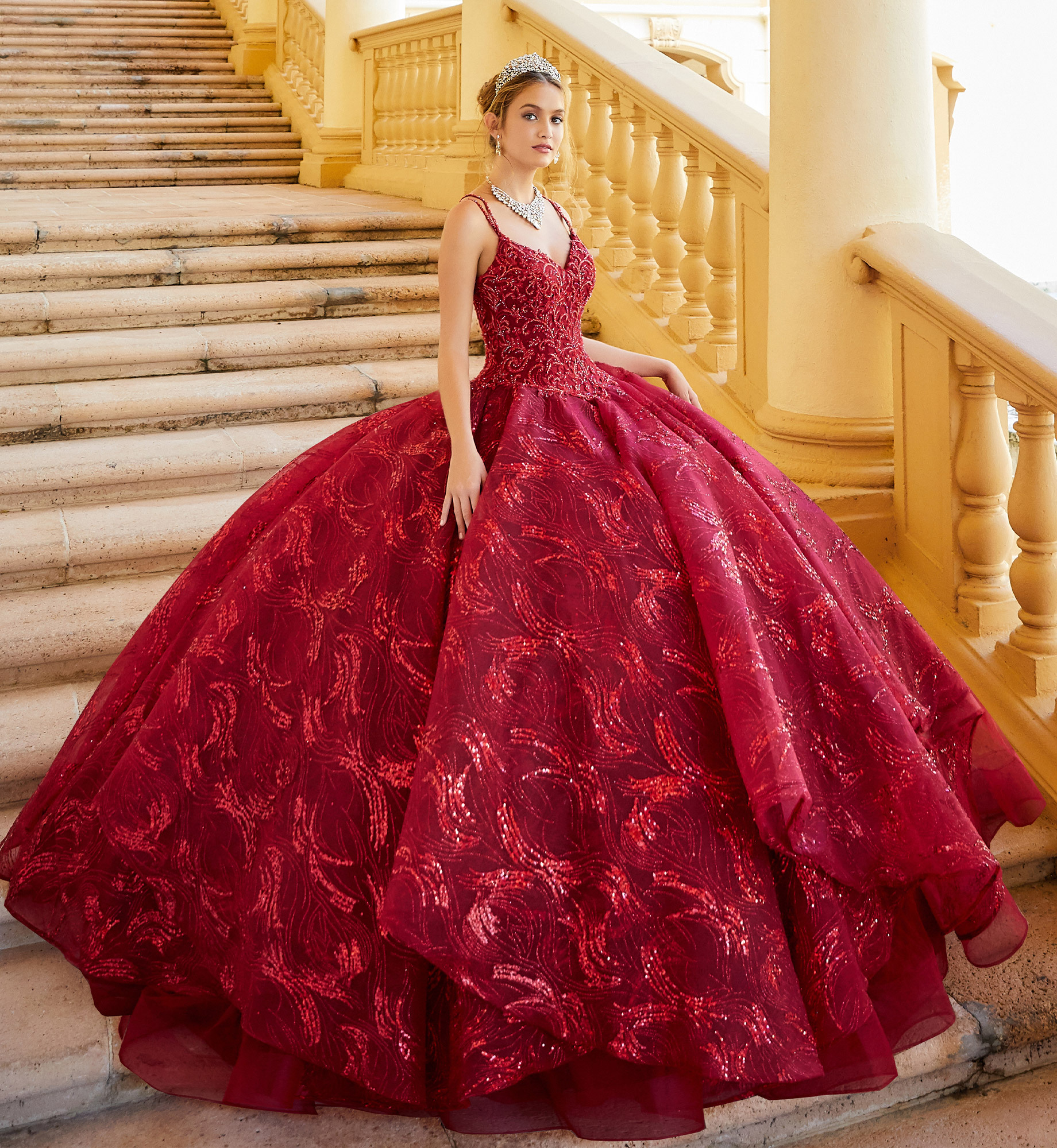 burgundy sweet 15 dresses