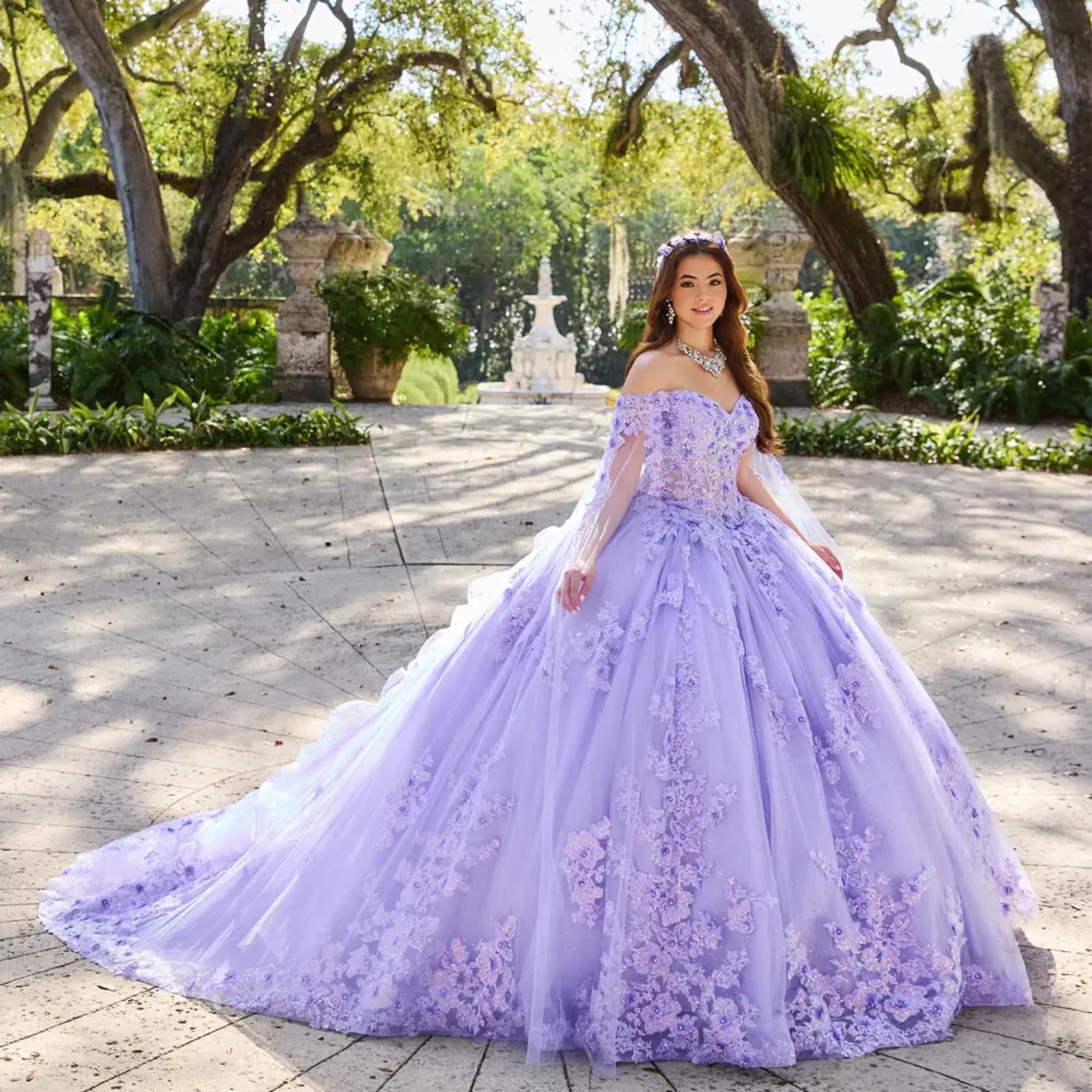 Beaded Lace Quinceañera Dress | PR30116